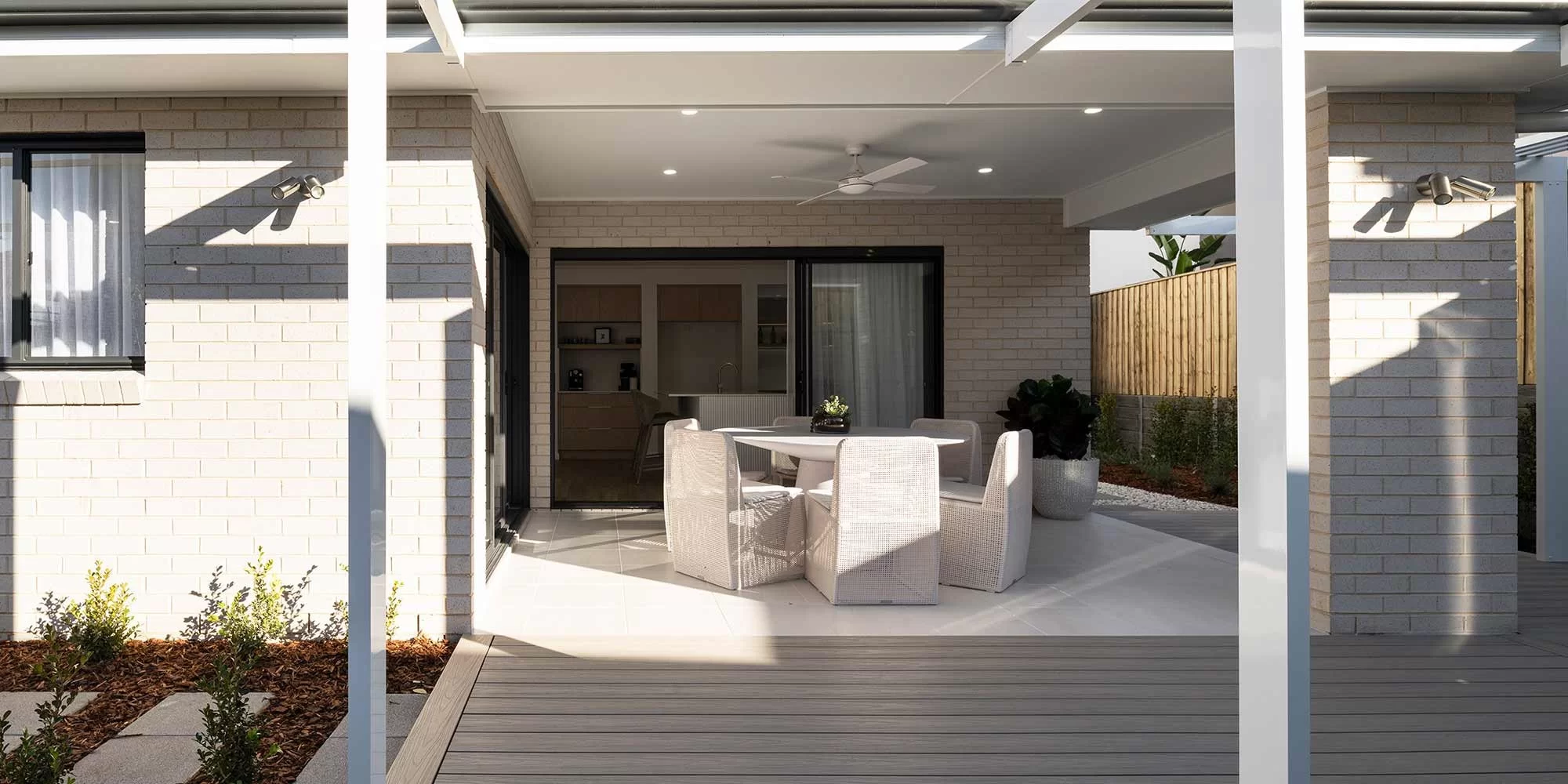 North facing living room filled with natural light in a Brolen home