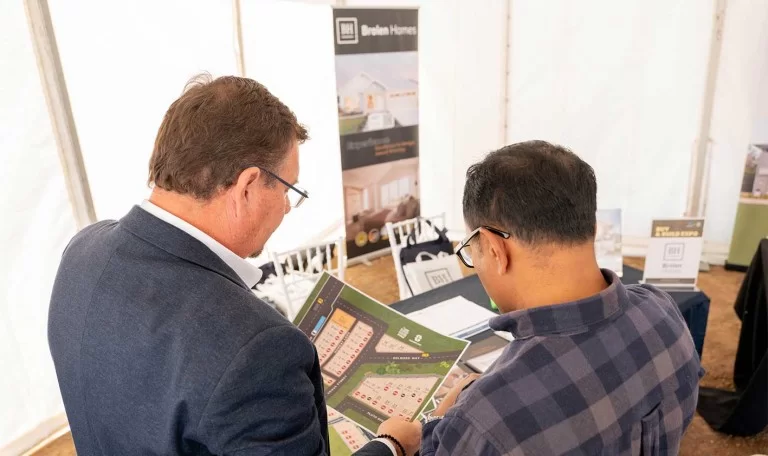 New home site consultation looking at block orientation in South West Sydney